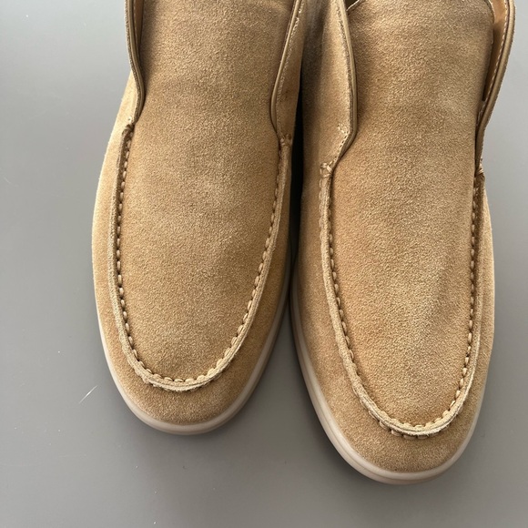 [41/US8]Loro Piana Men's Tan Summer Open Walk Ankle Light Suede Boots EUC - Picture 4 of 14